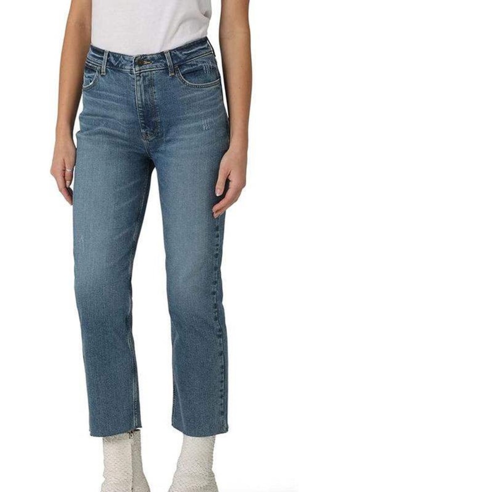 Wrangler High Rise Straight Cropped Blue Jeans. Size 0.